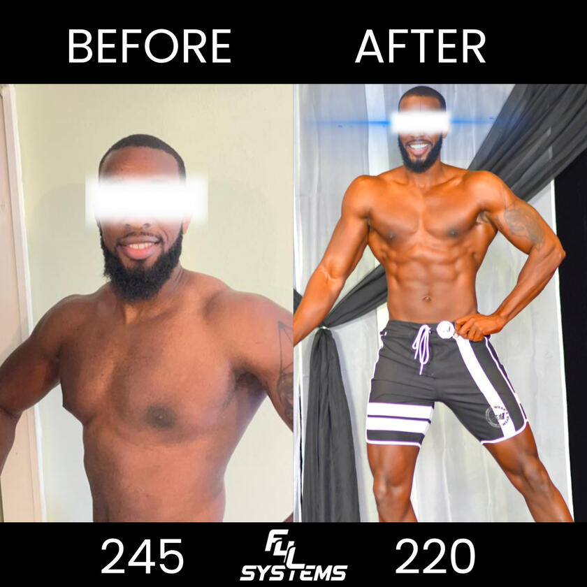 "From Dad Bod to Fitness Mod: Meet Xavier! 💪 Already hitting the gym, Xavier struggled to see results. In just 5 months, he: 🔥 Lost 40 lbs 🏆 Placed 3rd in a fitness modeling competition on his first try! With the right guidance, he transformed his bod